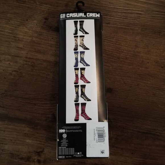 Game of Thrones 6 pack Crew Socks - Picture 2 of 6